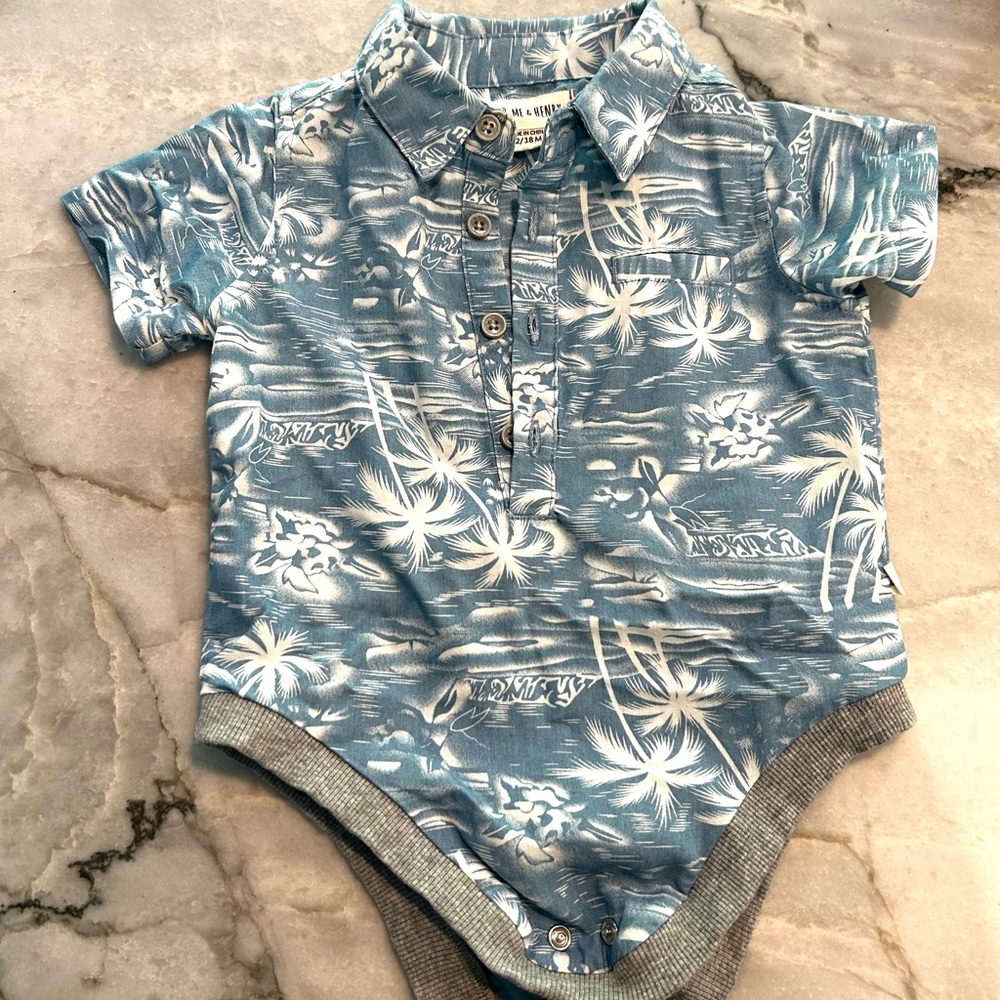 NEW Toddler Me & Henry Hawaiian onesie